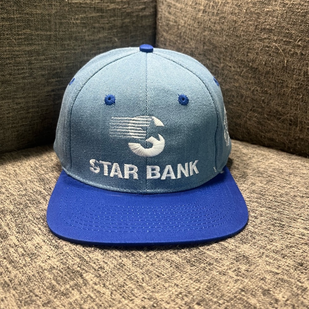 Vintage Blue and Denim SnapBack Hat - Star Bank